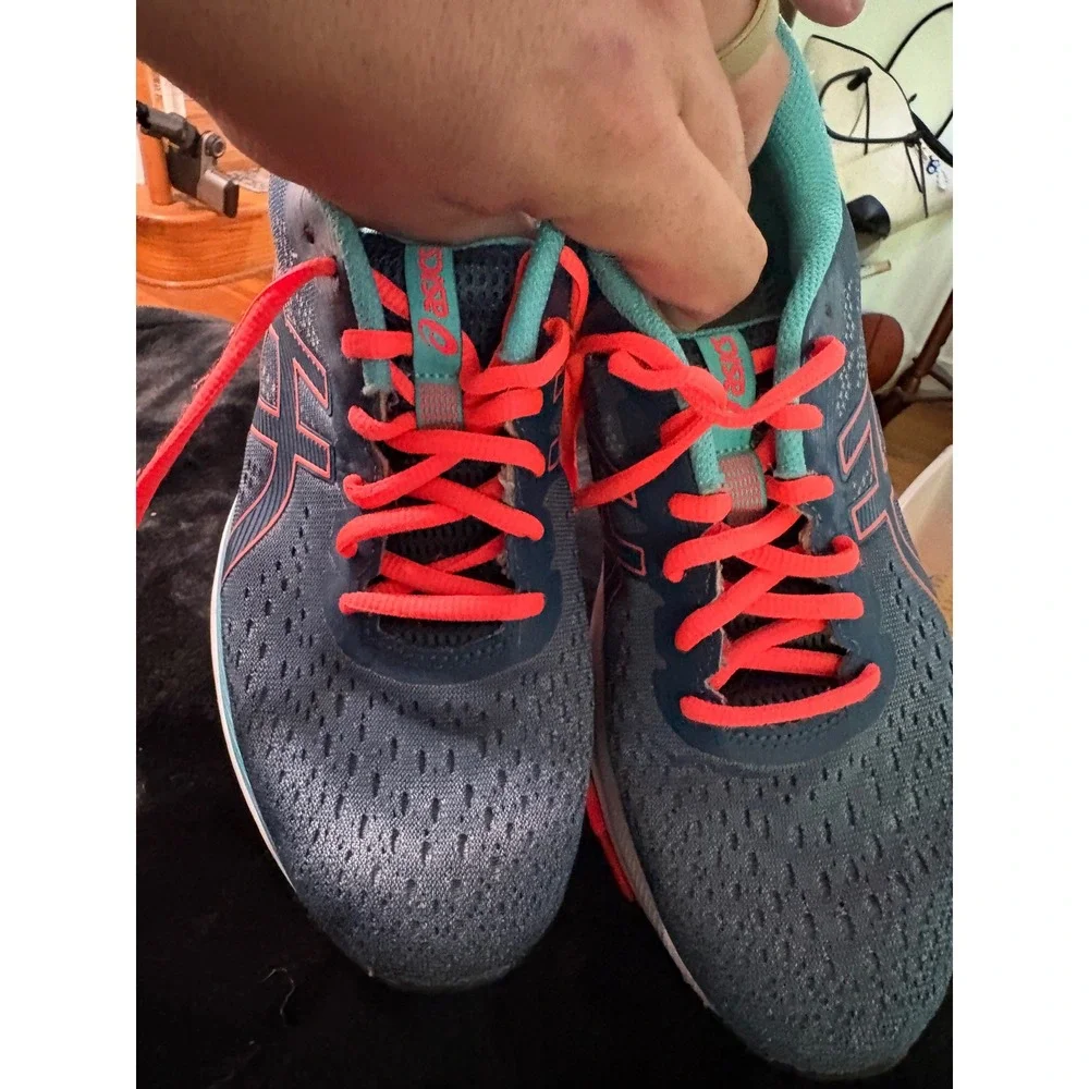 ASICS Gel-Excite 7 Mens Running Shoes Blue Teal Coral 1012A562 Size 10